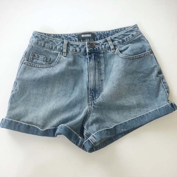 Missguided Pants - Missguided High Waist Denim Jean Shorts Size 4